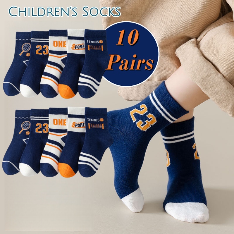10 Pairs Boys Sports Crew Sock - Ankle Support Badminton review and price